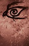 Painting Of An Eye Stock Photo