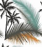 Palm Trees - Design For Textiles Stock Photo