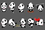 Panda Characters Stock Photo