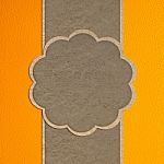 Paper Craft On Leather Texture Stock Photo