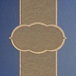 Paper Craft On Leather Texture Stock Photo