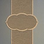 Paper Craft On Leather Texture Stock Photo