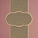 Paper Craft On Leather Texture Stock Photo