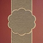 Paper Craft On Leather Texture Stock Photo