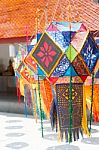 Paper Lanterns In Northen Temple ,thailand Stock Photo