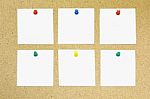 Paper Note On Cork Board Stock Photo