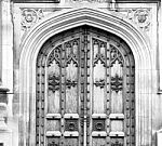 Parliament In London Old Church Door And Marble Antique  Wall Stock Photo