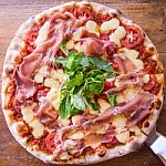 Parma Ham Pizza Stock Photo