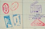 Passport Stamps Stock Photo