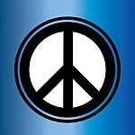 Peace Sign Button Stock Photo