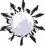 People With Animals Around The World stock image