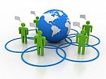 People With Global Network Concept Stock Photo