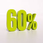Percentage Sign, 60 Percent Stock Photo