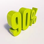 Percentage Sign, 90 Percent Stock Photo