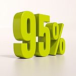 Percentage Sign, 95 Percent Stock Photo