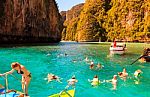 Phi-phi Island, Krabi, Thailand - November 11, 2016: Speed Boat Stock Photo