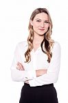 Picture Of A Young Attractive Business Woman Stock Photo