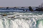 Picture With An Amazing Niagara Waterfall At Fall Stock Photo