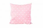 Pillow Dot Pink Color On White Background Stock Photo