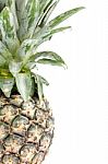 Pineapple On White Background With Clipping Path Stock Photo
