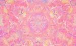 Pink Abstract Painting In Kaleidoscope Pattern Stock Photo