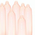 Pink Condoms Stock Photo