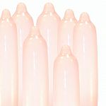 Pink Condoms Stock Photo