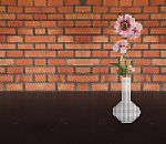 Pink Flower In Vase Stock Photo