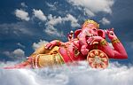 Pink Ganesha Statue Stock Photo