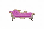 Pink Luxurious Sofa Isolated On White Background Stock Photo