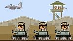 Pixel Art Tank Army Stock Photo
