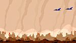 Pixel Art War Jet Stock Photo