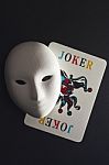 Plaster Mask And Joker Stock Photo