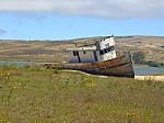 Point Reyes Abandoned Boat Stock Photo