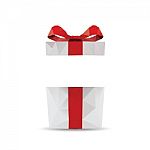 Polygonal White Gift Boxes Stock Photo