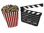 Popcorn And Movie Stock Photo