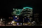 Portland's Building By Night Stock Photo