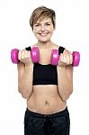 Portrait Of A Middle Aged Woman Working Out Stock Photo