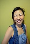 Portrait Of Beautiful  Smiling Asian Woman Stock Photo