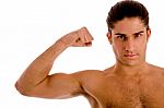 Portrait Of Muscular Male Stock Photo