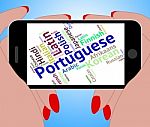 Portuguese Language Represents Portugal Communication And Dialec Stock Photo