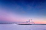 Power Plant In The Evening Stock Photo