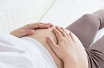 Pregnant Belly Stock Photo