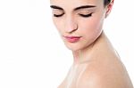 Pretty Girl With Closed Eyes Stock Photo
