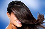 Pretty Woman With Beautiful Hairs Stock Photo