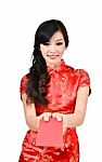 Pretty Women With Cheongsam Stock Photo