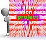 Project Word Cloud Sign Shows Plan Mission Or Task Stock Photo