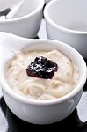 Prune Yogurt Stock Photo