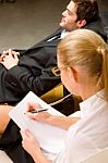 Psychiatrist Examining A Male Patient Stock Photo