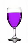 Purple Wine Glass Stock Photo